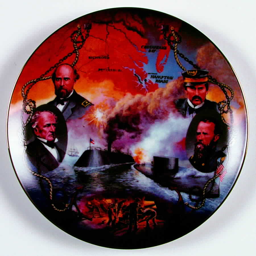Battles of the American Civil War Monitor & The Merrimac - No Box by Bradford Exchange-1