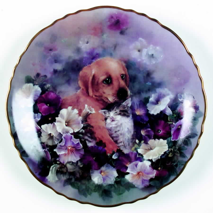Friendship In Bloom Cozy Petunia Patch - No Box by Bradford Exchange-1