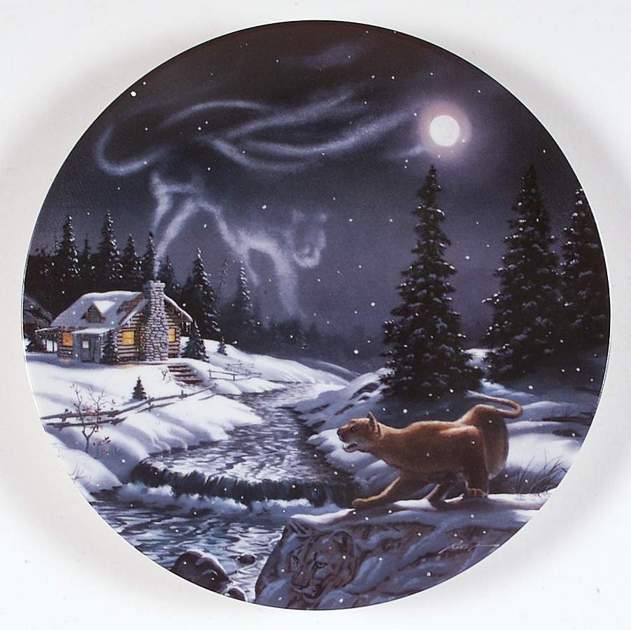 A Hidden World The Hunter Growls As The Spirits Growl - No Box by Bradford Exchange-1