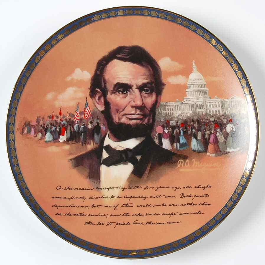 Lincolns Portraits The Second Inaugural Address - No Box by Bradford Exchange-1