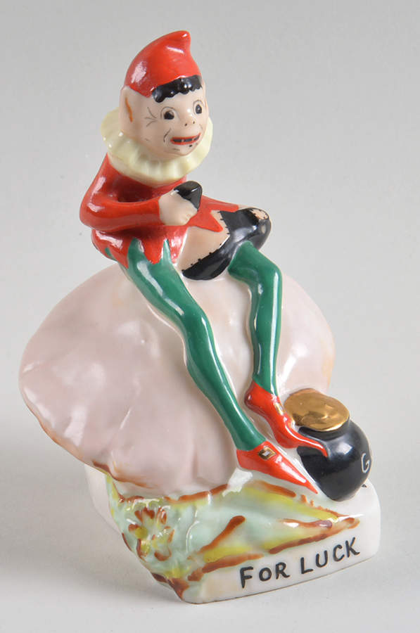 Belleek Figurines Leprechaun Colored - No Box by Belleek Pottery (Ireland)-1