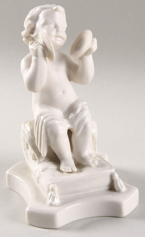 Collectors Society Figurine Minstrel With Cymbals - Boxed by Belleek Pottery (Ireland)-1