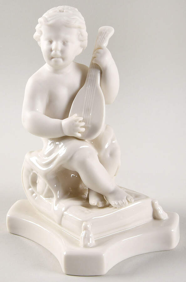 Collectors Society Figurine Minstrel With Lute - No Box by Belleek Pottery (Ireland)-1