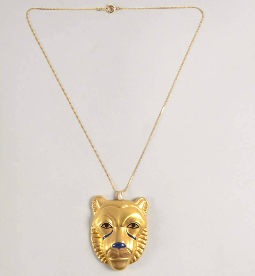 Tutankhamun Cheetah Pendant - No Box 42 by Boehm-1