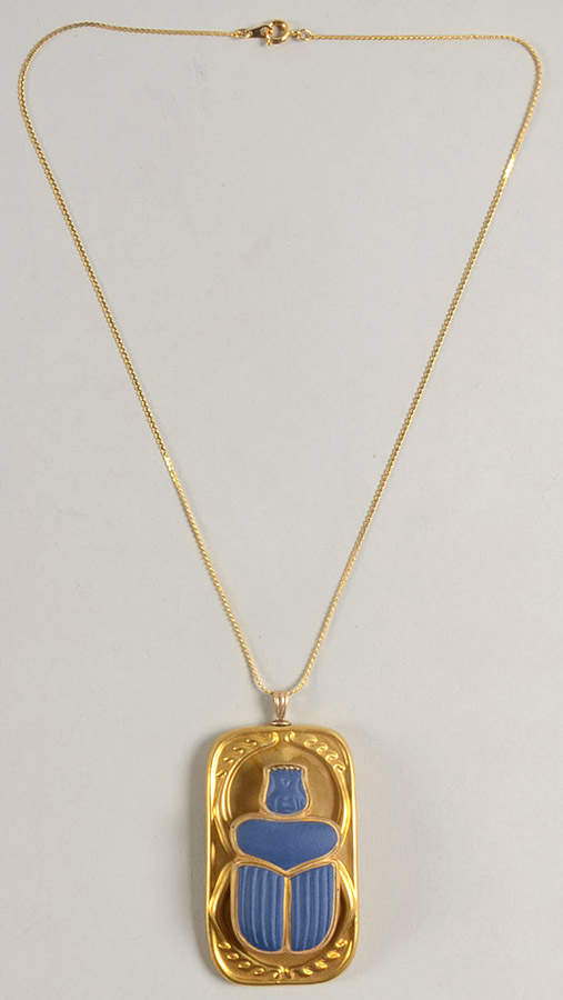 Tutankhamun Scarab-Pendant-Balsalt - No Box by Boehm-1