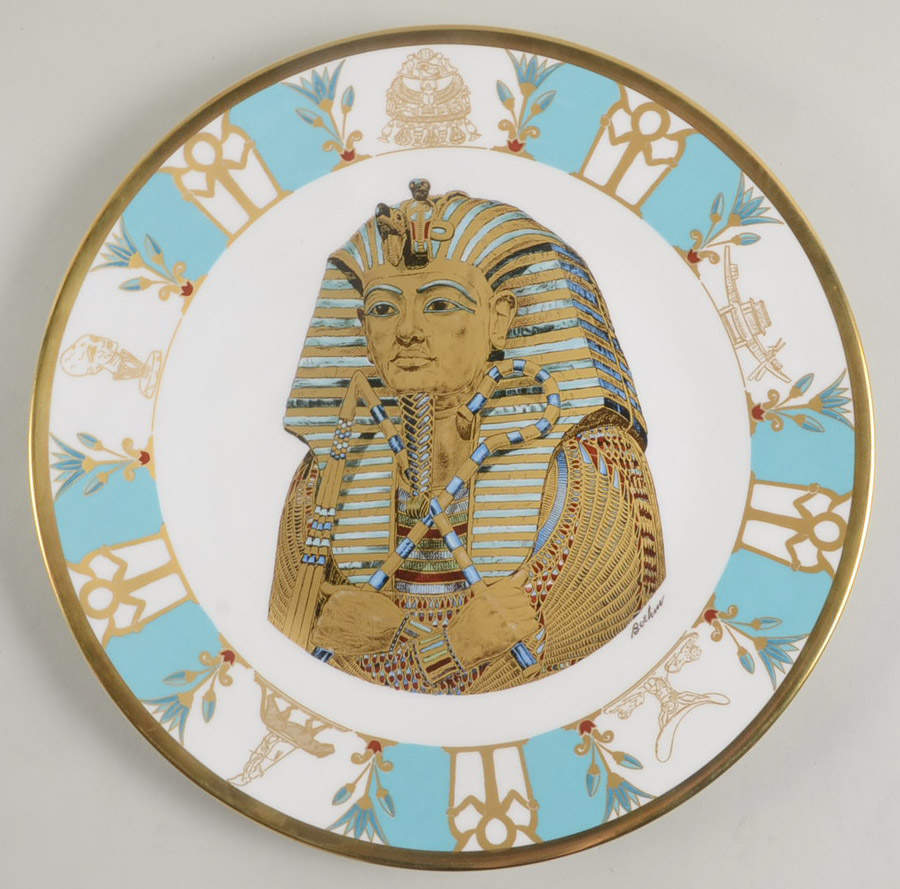 Tutankhamun Commemorative Plate - Boxed by Boehm-1
