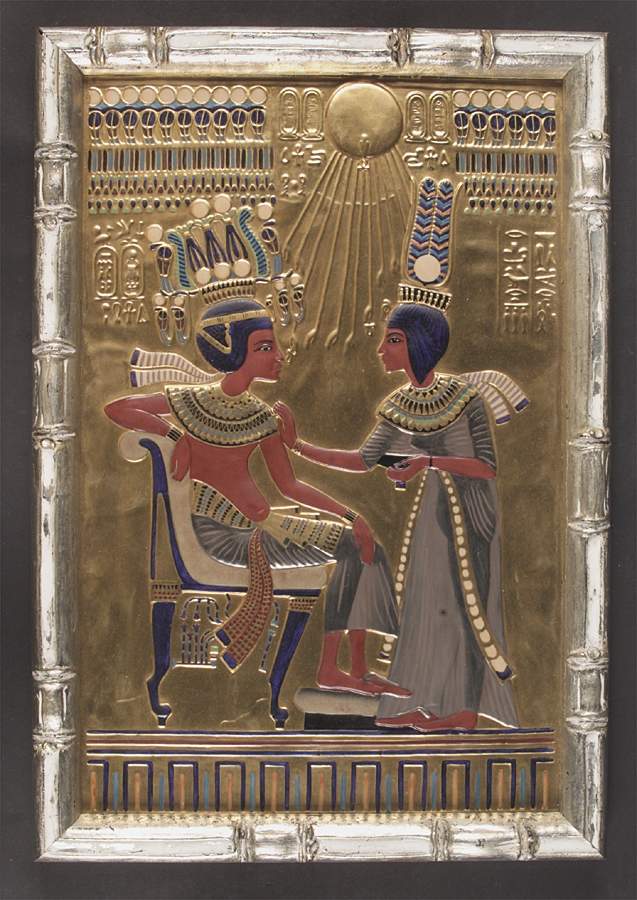 Tutankhamun Golden Throne Bas-Relief - No Box by Boehm-1
