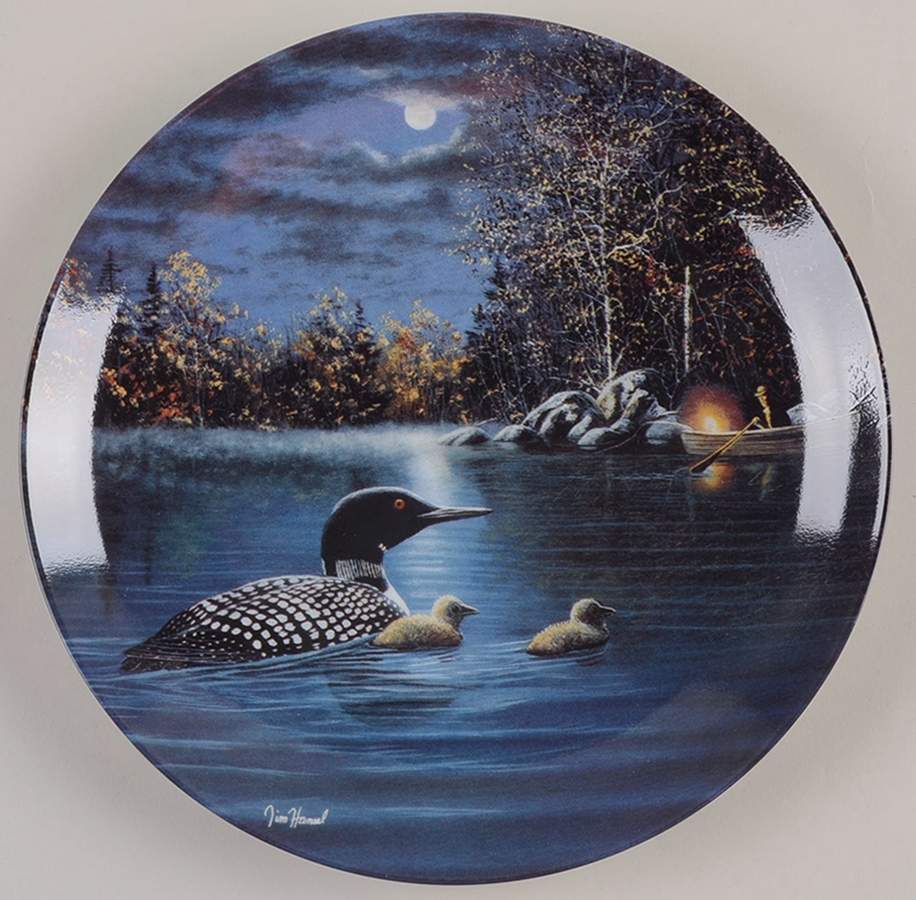Nightsongs:The Loon Peaceful Waters - No Box by Bradford Exchange-1
