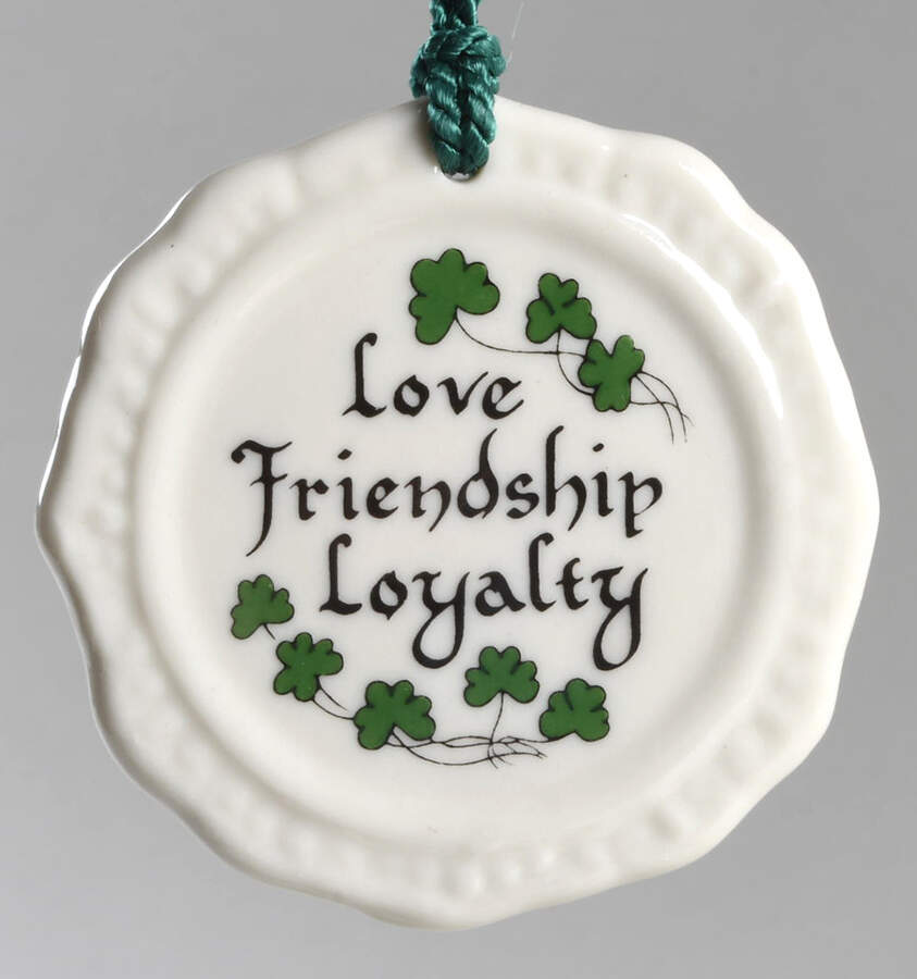 Belleek Christmas Ornament Claddagh/Love-Friendship-Loyalty - Boxed by Belleek Pottery (Ireland)-1