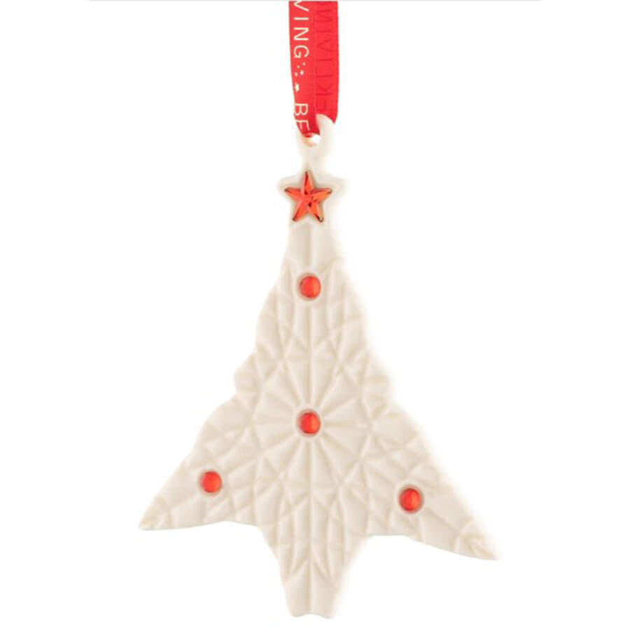 Belleek Christmas Ornament Gem Christmas Tree - Boxed by Belleek Pottery (Ireland)-1