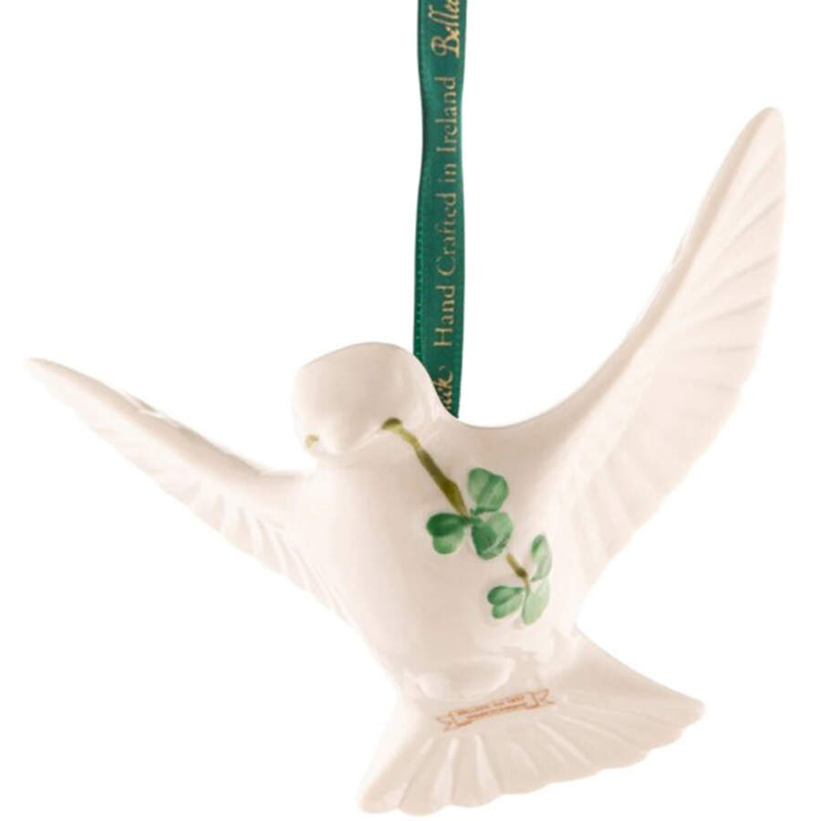 Belleek Christmas Ornament Dove - Boxed by Belleek Pottery (Ireland)-1