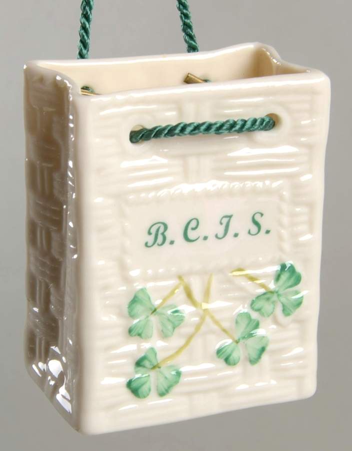 Belleek Christmas Ornament Bcis Shopping Bag - Boxed by Belleek Pottery (Ireland)-1