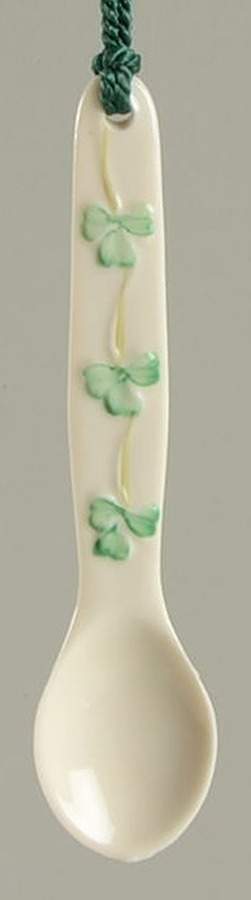 Belleek Christmas Ornament Marmalade Spoon - With Box by Belleek Pottery (Ireland)-1