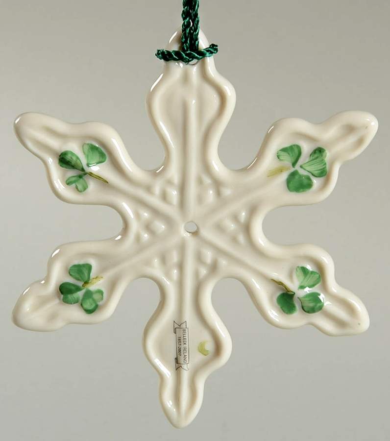 Belleek Christmas Ornament Snowflake - No Box by Belleek Pottery (Ireland)-1