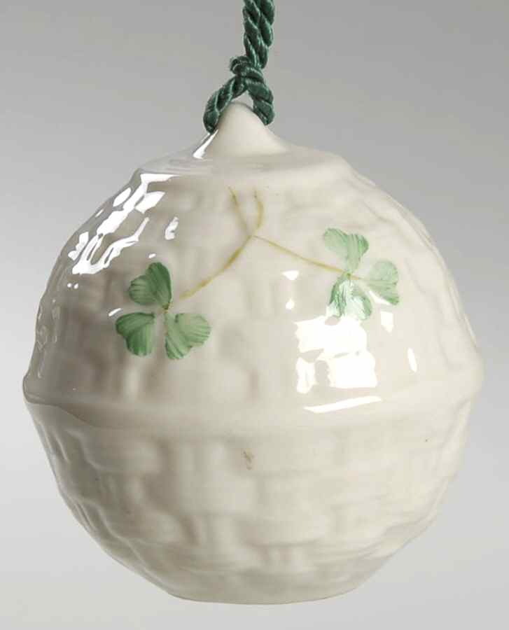 Belleek Christmas Ornament Shamrock Ball - Boxed by Belleek Pottery (Ireland)-1