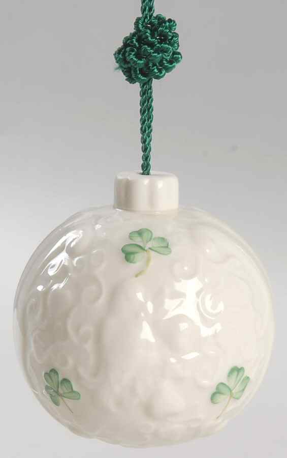 Twelve Days of Christmas-Shamrock Pear Tree Ornament - No Box by Belleek Pottery (Ireland)-1