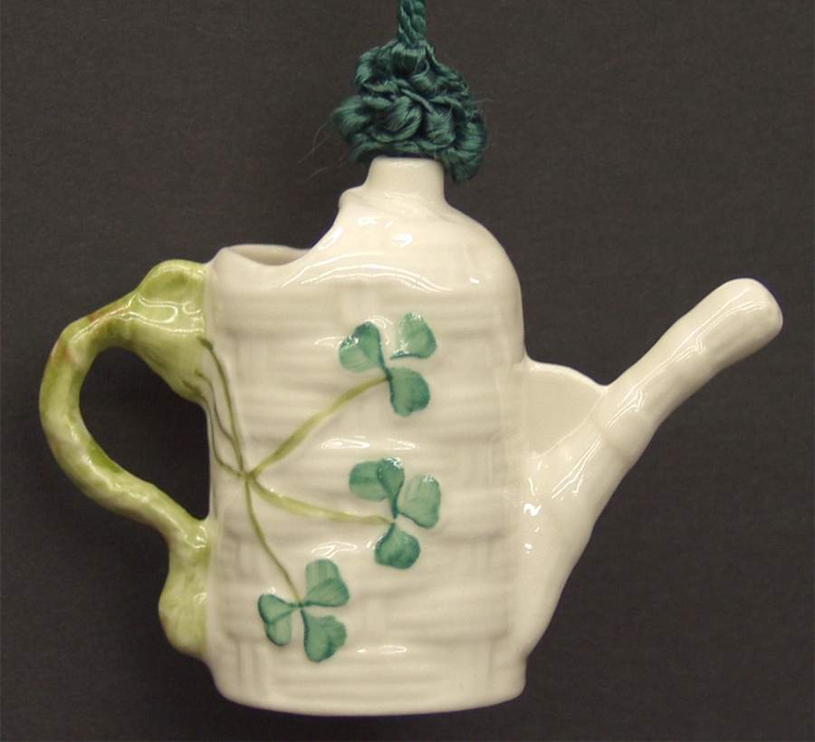 Belleek Christmas Ornament Watering Can - No Box by Belleek Pottery (Ireland)-1