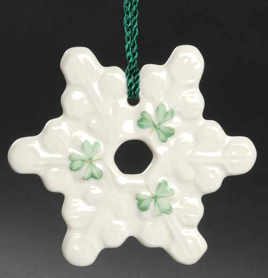 Belleek Christmas Ornament Snowflake Ornament - Boxed by Belleek Pottery (Ireland)-1