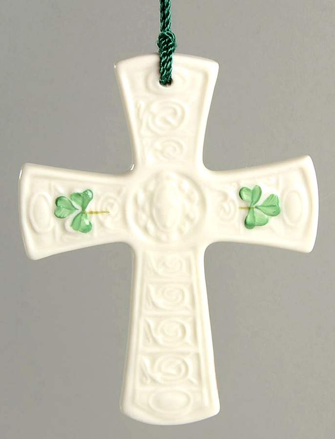 Belleek Christmas Ornament St Patricks Cross - No Box by Belleek Pottery (Ireland)-1