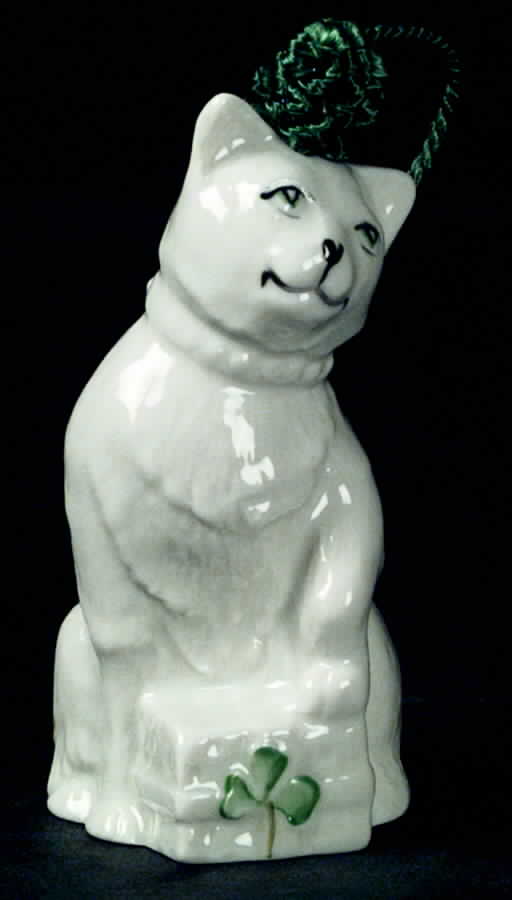 Shamrock Bells Cat - Boxed by Belleek Pottery (Ireland)-1