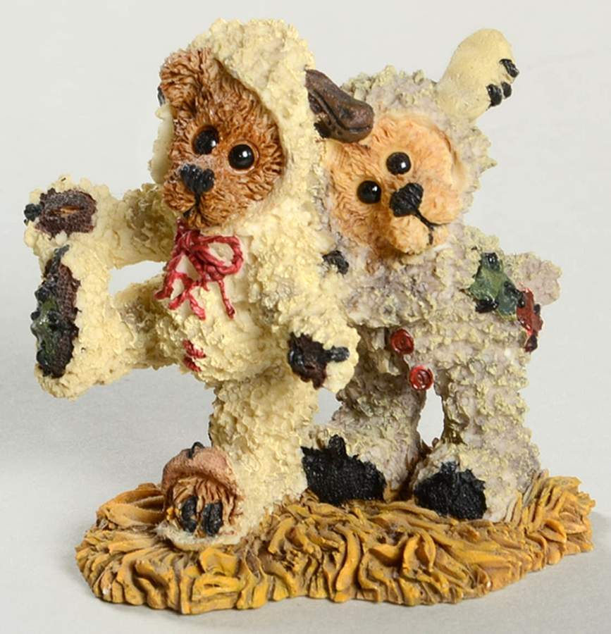 Holiday Pageant-Figurne Winkie & Dink As The Lambs - No Box by Boyds Bears-1