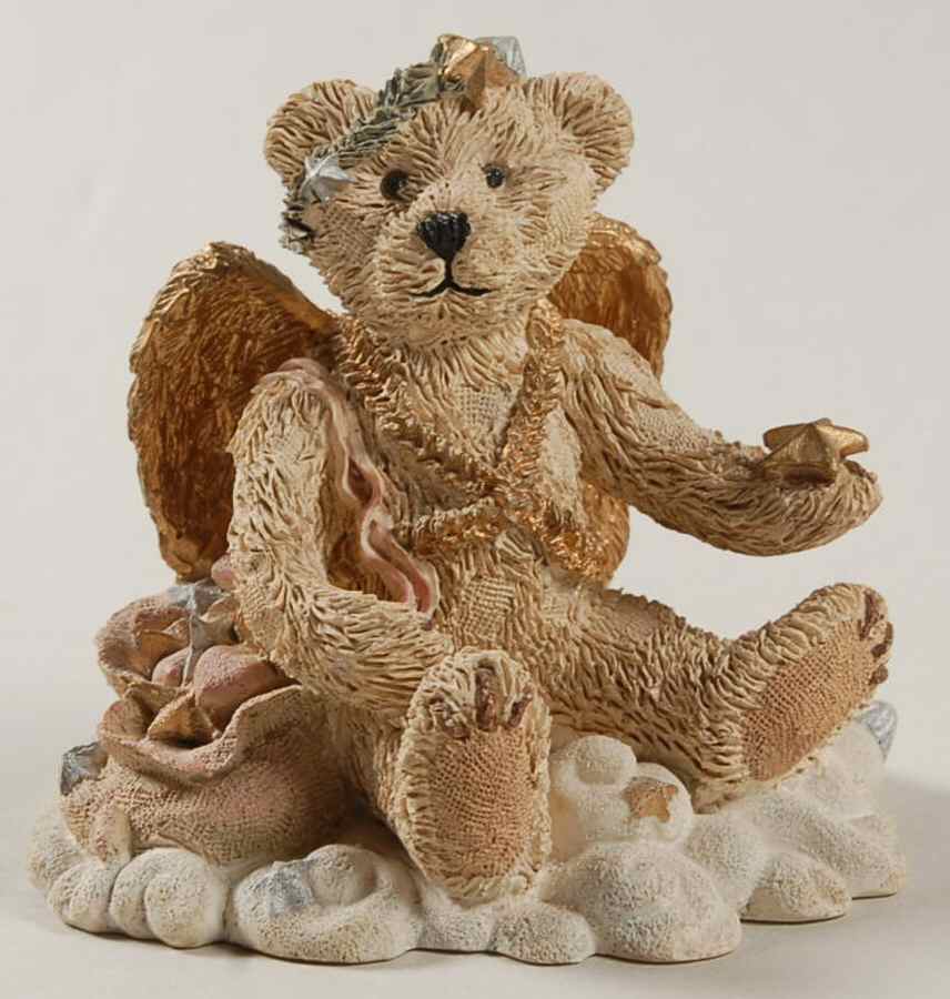 The Bearstone Collection Clarence Angel Bear - With Box Bx343 by Boyds Bears-1