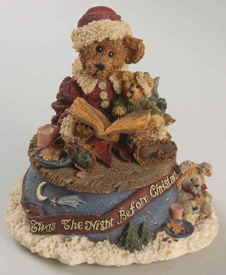 The Bearstone Collection Bailey, Night Before Christmas-Musical - With Box Bx327 by Boyds Bears-1