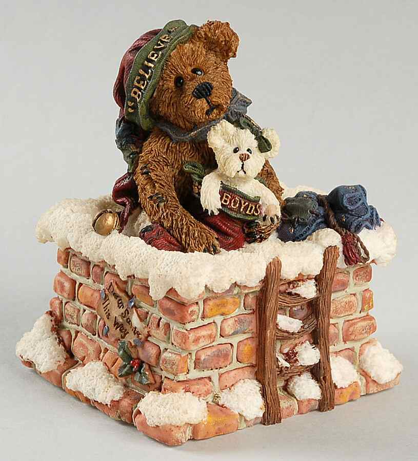 The Bearstone Collection Elijah & Joy Believe Music Box - Boxed by Boyds Bears-1