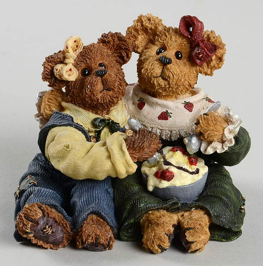 The Bearstone Collection Edie And Geri-A Week Of Sundaes - With Box Bx380 by Boyds Bears-1