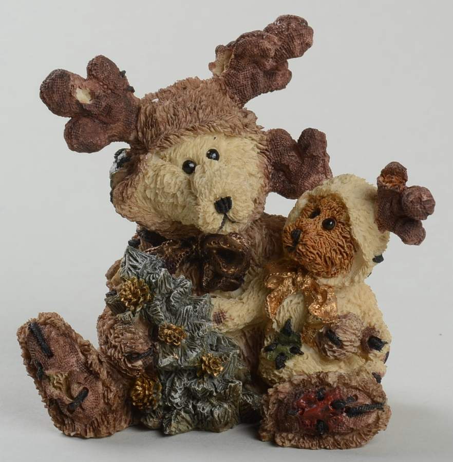 The Bearstone Collection Ewell & Walton Manitoba Mooselmen - Bx361 With Box by Boyds Bears-1
