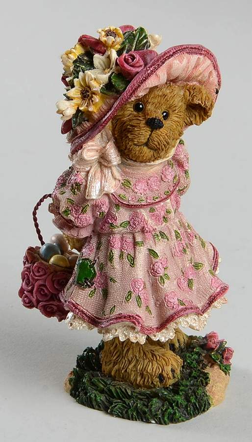 The Bearstone Collection Bear In Flower Dress And Hat - No Box by Boyds Bears-1