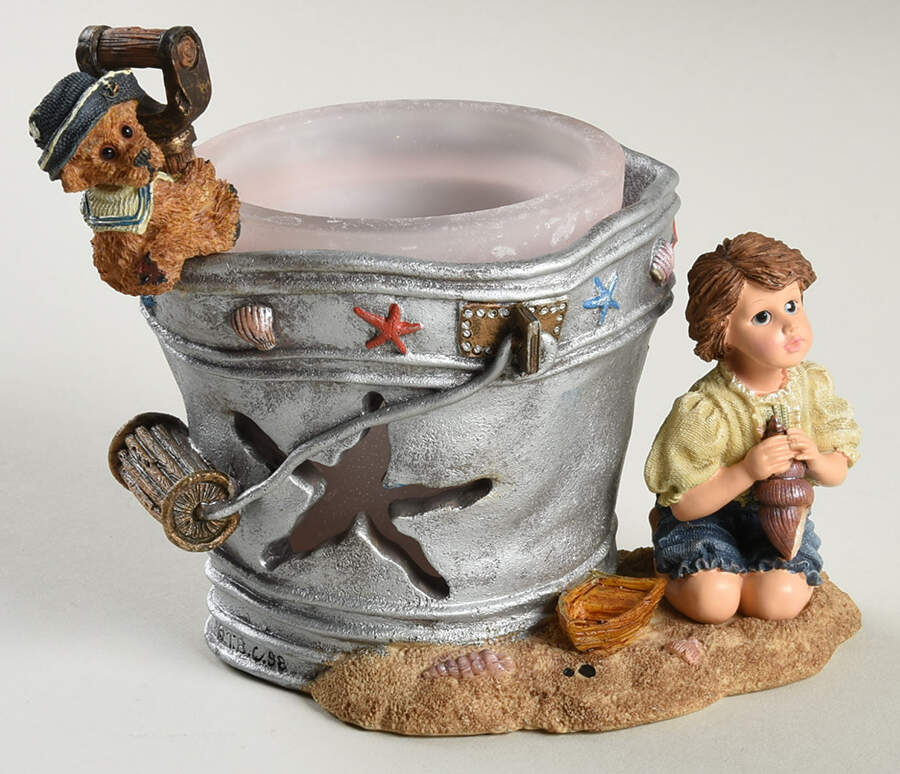 Dollstone Collection Lucinda & Dawn By The Sea-Candle Holder - Boxed by Boyds Bears-1