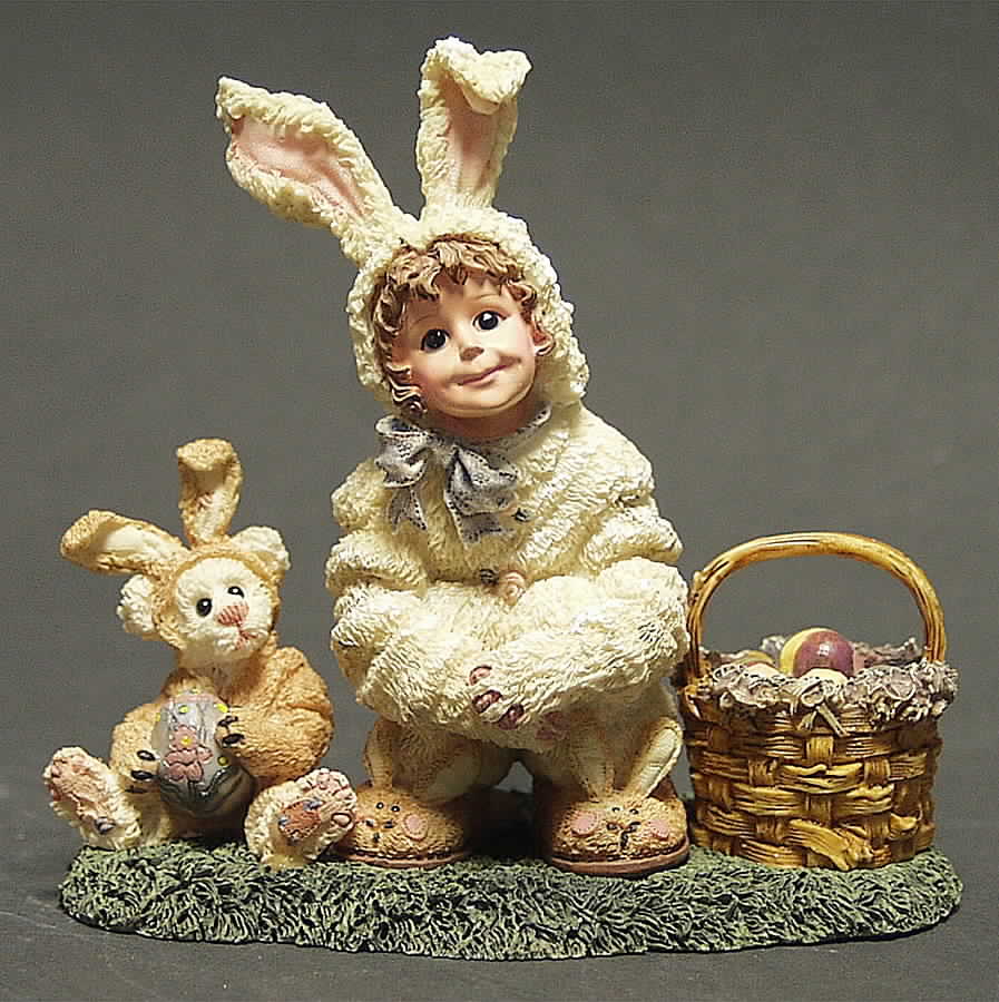 Dollstone Collection Heather With Lauren-Bunny Helpers - Boxed by Boyds Bears-1