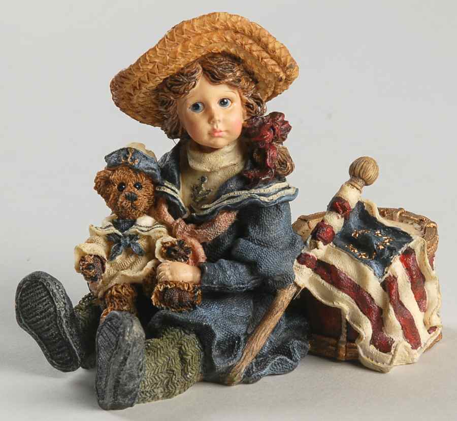 Dollstone Collection Betsy With Edmund-Union Jack - Boxed by Boyds Bears-1