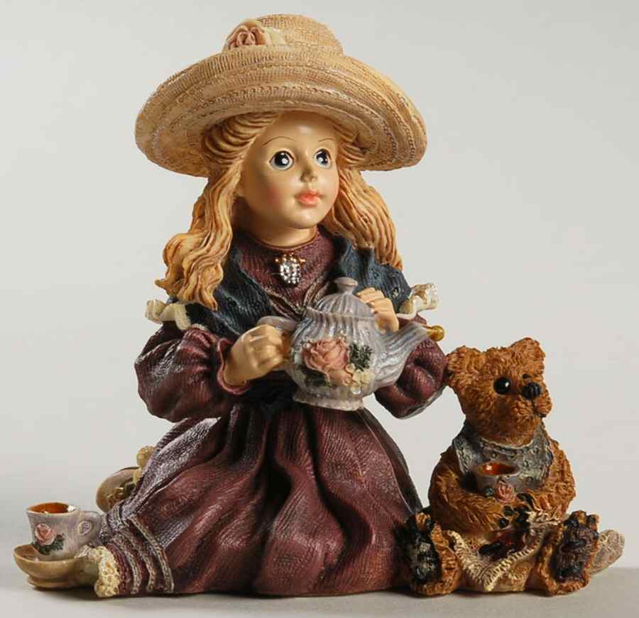 Dollstone Collection Whitney With Wilson-Tea Party - With Box by Boyds Bears-1