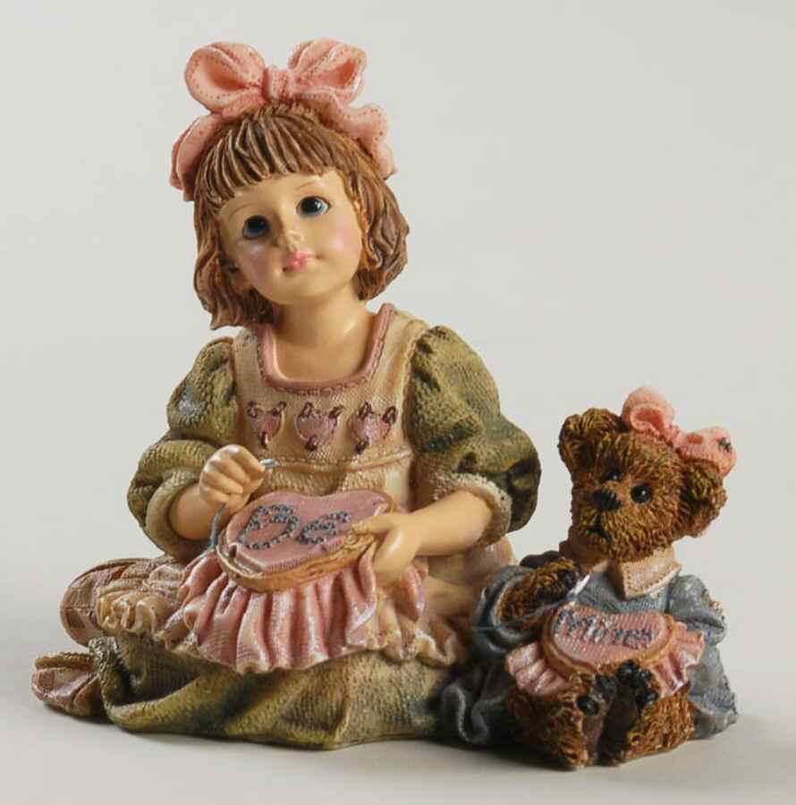 Dollstone Collection Alyssa With Caroline-A Stitch In Time - No Box by Boyds Bears-1