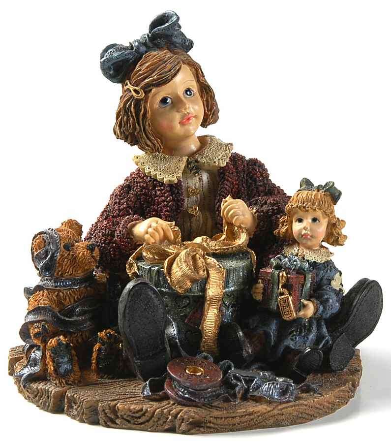 Dollstone Collection Karen With Wilson & Eloise Mother's Pres - Boxed by Boyds Bears-1