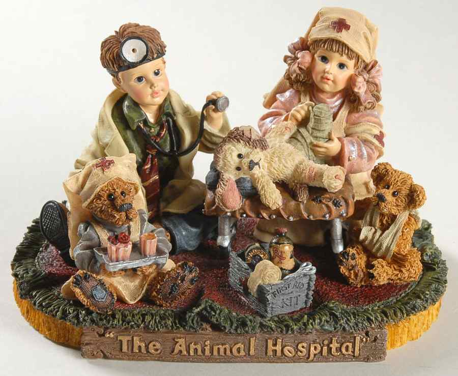 Dollstone Collection Jessica  And Timmy With Clara-Northrop  - Boxed by Boyds Bears-1