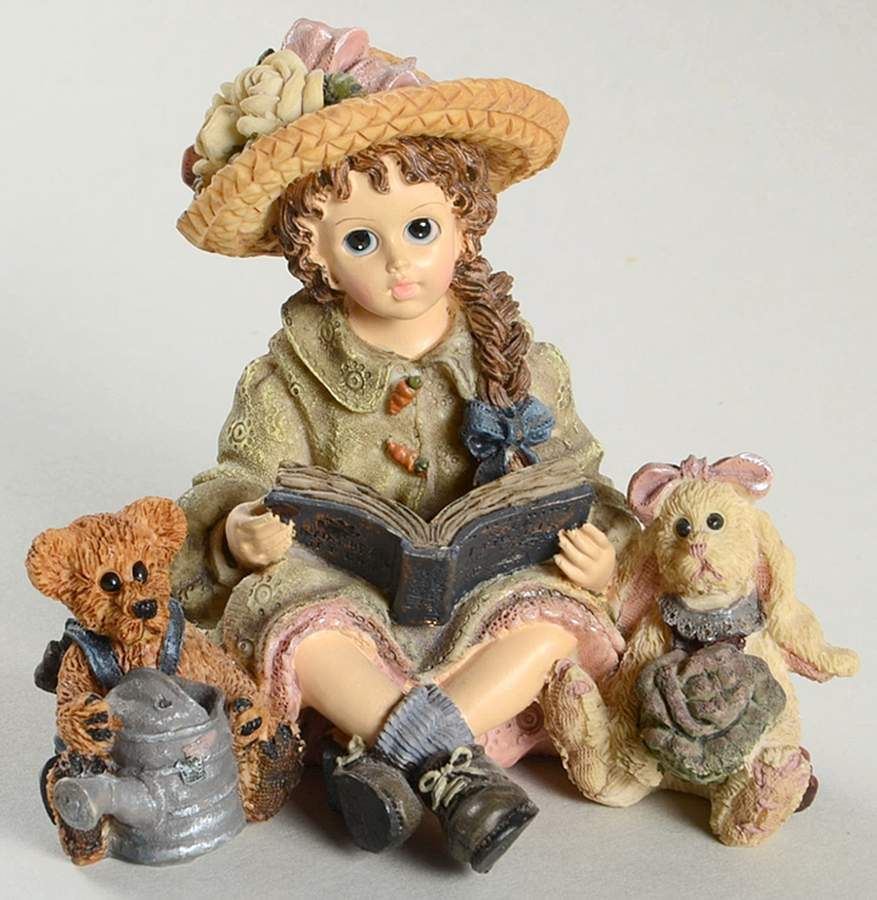 Dollstone Collection Julia With Emmy Lou And Daphne - Boxed by Boyds Bears-1