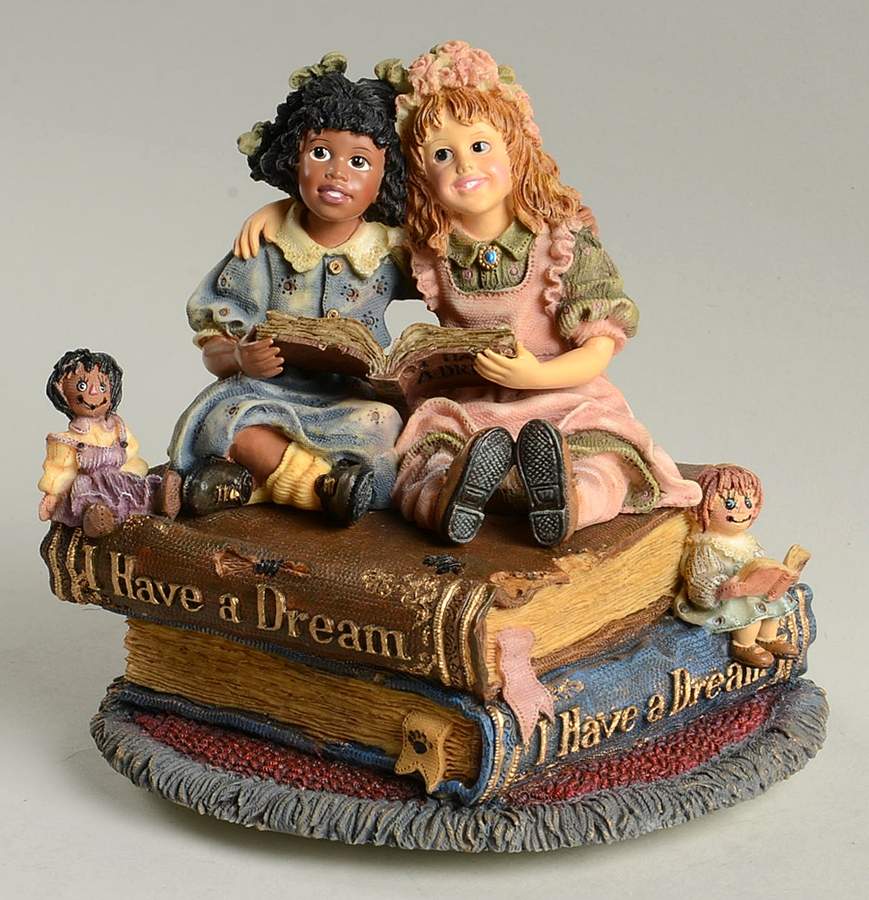 Dollstone Collection Grace And Faith-I Have A Dream-Musical - No Box by Boyds Bears-1