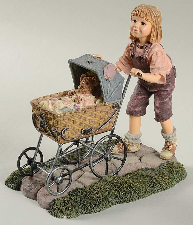 Dollstone Collection Casey With Baxter-Afternoon Stroll - Boxed by Boyds Bears-1
