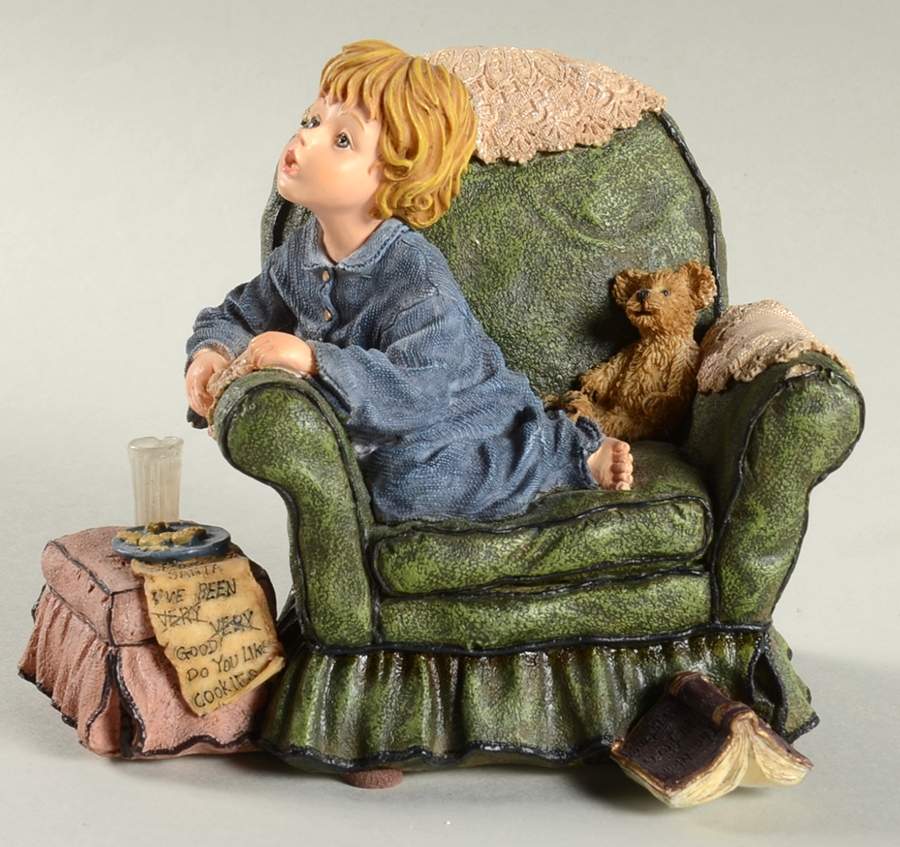 Dollstone Collection Tricia-Waiting For Santa-Musical - Boxed by Boyds Bears-1
