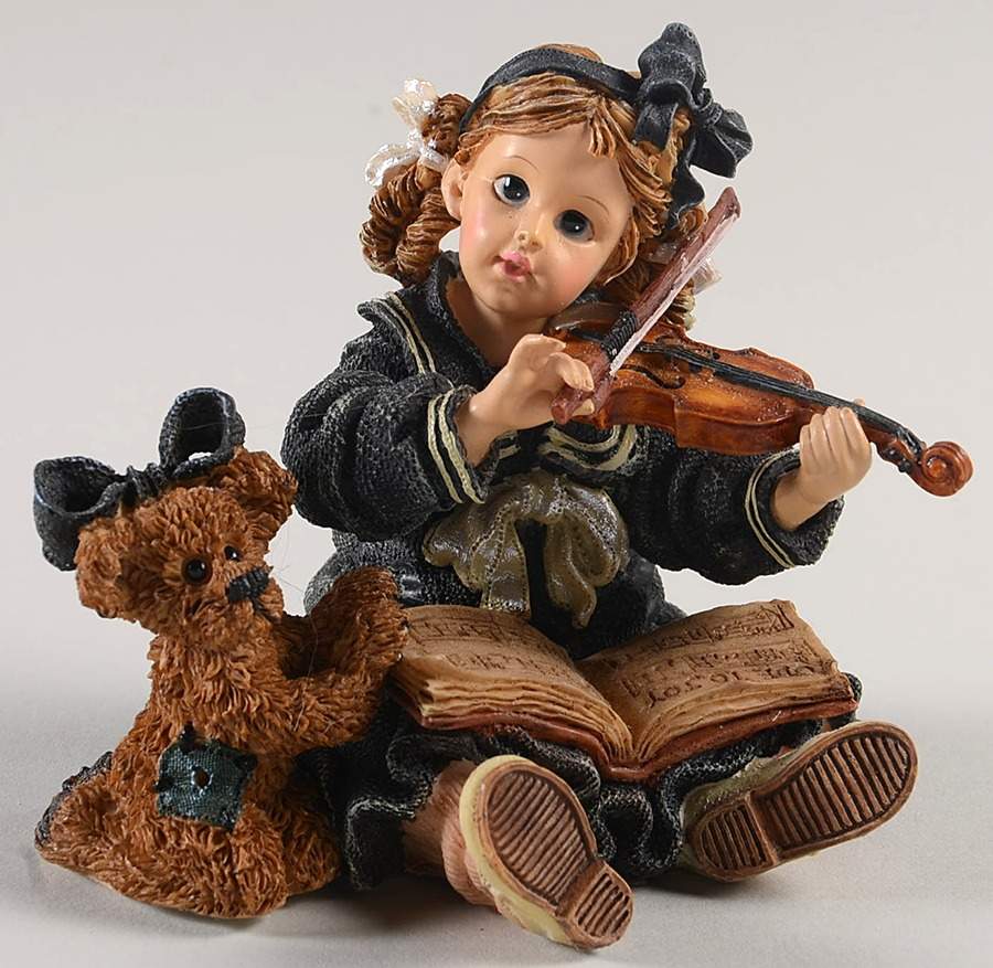 Dollstone Collection Lindsey With Louise-The Recital - Boxed by Boyds Bears-1