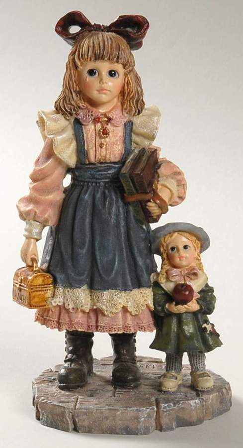 Dollstone Collection Laura With Jane-First Day Of School - Boxed by Boyds Bears-1