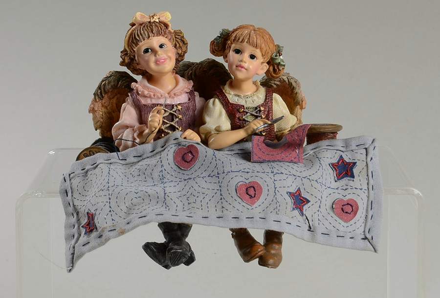 Faeriessence Collection Ann & Abby Angelstitch - No Box by Boyds Bears-1