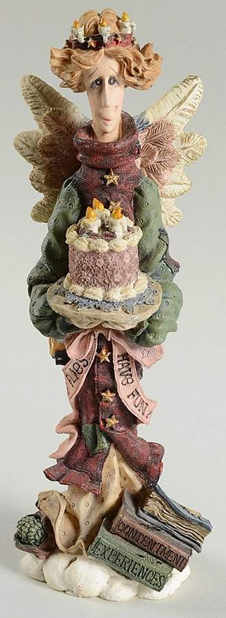Folkstone Collection Beatrice-Birthday Angel - Boxed by Boyds Bears-1