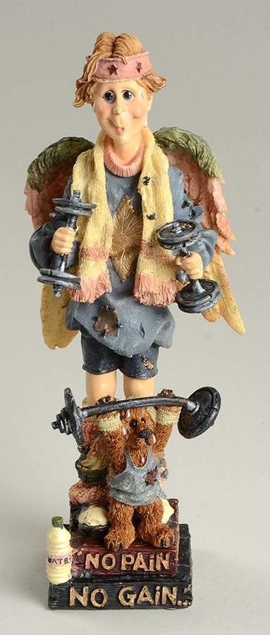 Folkstone Collection Iown Payne-Aerobics Angel - No Box by Boyds Bears-1