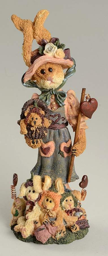 Folkstone Collection Nana McHare And Peapod,Aubergine, Chardo - No Box by Boyds Bears-1