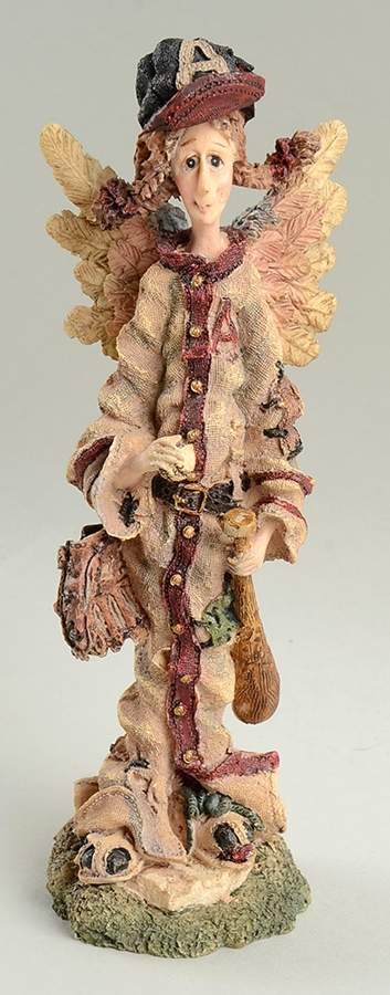 Folkstone Collection Minerva The Baseball Angel - No Box by Boyds Bears-1