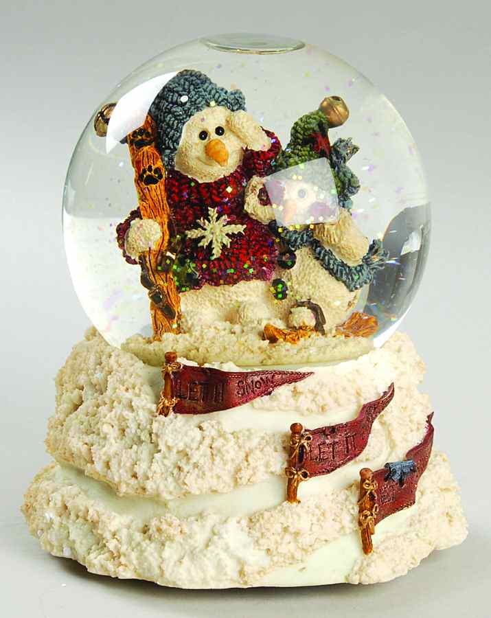 Musical Waterglobes Jean Claude & Jacques-The Skiers - No Box by Boyds Bears-1